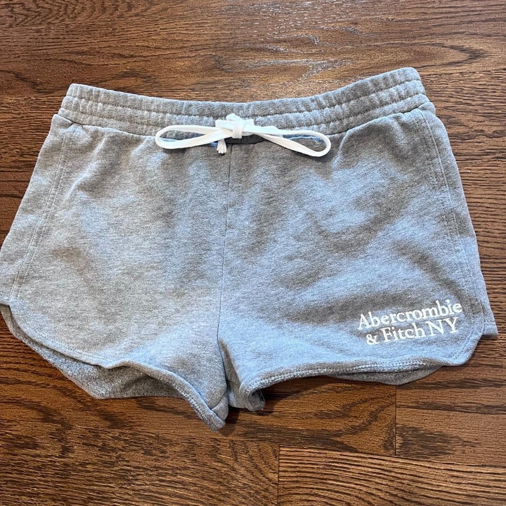 y2k vintage abercrombie & fitch gray low rise tie shorts small - Picture 2 of 7